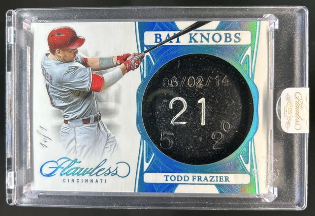 2025 Panini Flawless Todd Frazier Bat Knobs #1/1 Reds