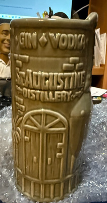 St. Augustine Distillery--17 OUNCE Tiki Mug ---Tiki Farm THOR--Gray Glaze--2019