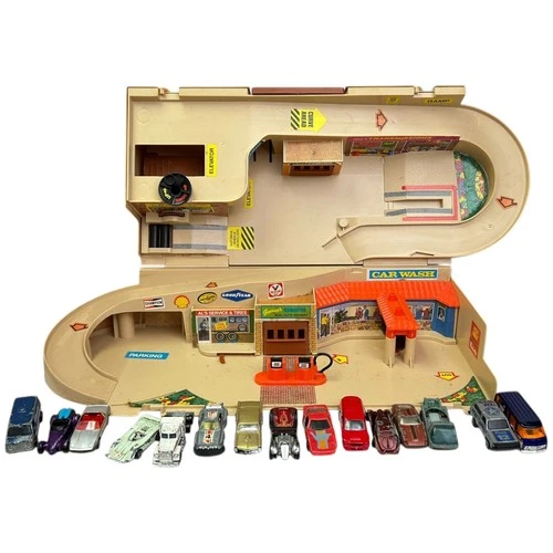 Vintage Hot Wheels Service Center Playset Sto-N-Go Car Wash Garage 1979 Redlines