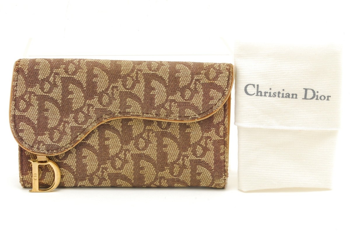 Dior Saddle Trotter Wallet Purse Canvas beige | eBay