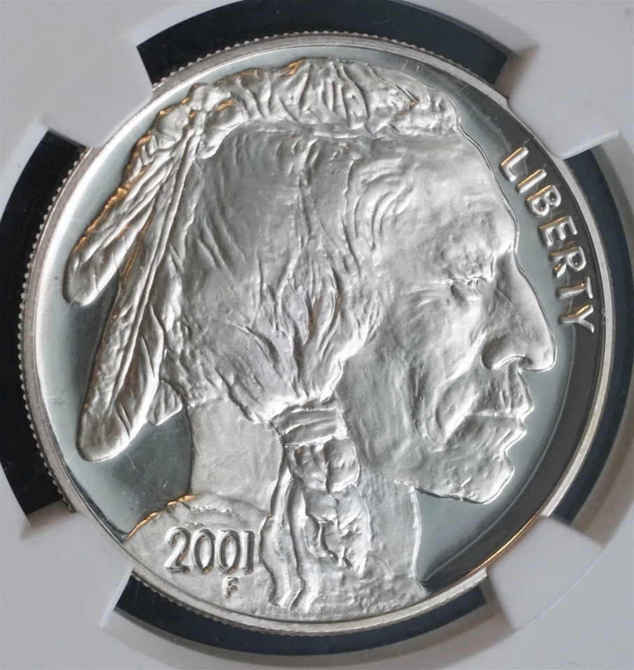 2001 P Buffalo Silver Dollar PF 69 ULTRA CAMEO Commemorative NGC - Image 3 of 4