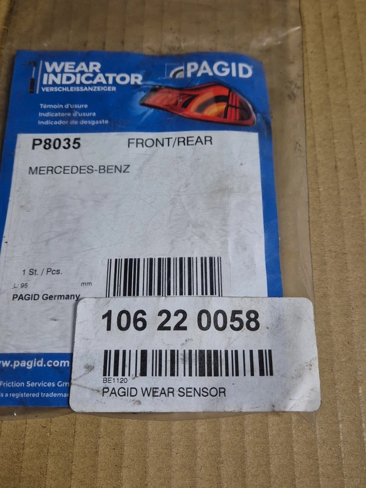 NEW Genuine Mercedes-Benz Pagid P8035 Brake Pad Wear Sensor Indicator 106220058 - Image 2 of 4