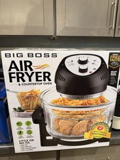 Big Boss Air Fryer & Countertop Oven 16qt 1300W Glass Lid Mesh Basket Convection