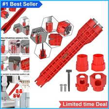 14 in 1 Multi Function Faucet Sink Wrench Plumbing Tool Installer For Tight