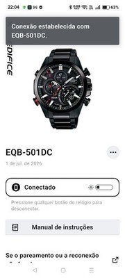 NEW Belt Casio EDIFICE EQB-501 Blue Dial Solar Men's Wristwatch Bluetooth Japan