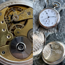   Antique ZENITH  Silver 0.800  old pocket watch 15 Jewels