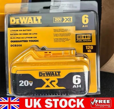 NEUE PACKUNG für Dewalt DCB208 20 V Max Premium 6 Ah Lithium-Ionen Akku - gelb