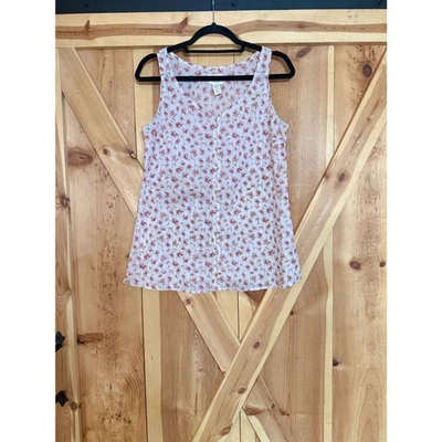 Levi's Floral Smocked Tank Top Size S Pink Purple Ditsy Cami Cottagecore Blouse - Image 1 of 4