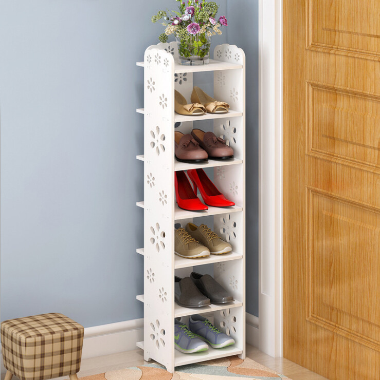 5/6/7/8 Tier Shoe Rack Storage Wood Single Row Shelf Free Stand