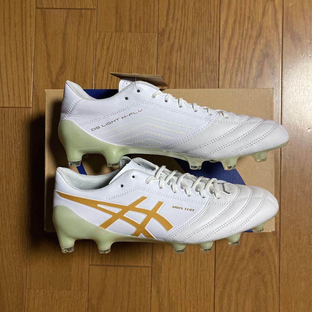 シューズ ASICS DS LIGHT X-FLY4 white&gold 26.0 ASICS Soccer Cleats Shoes DS LIGHT X-FLY 4 1101A006 121