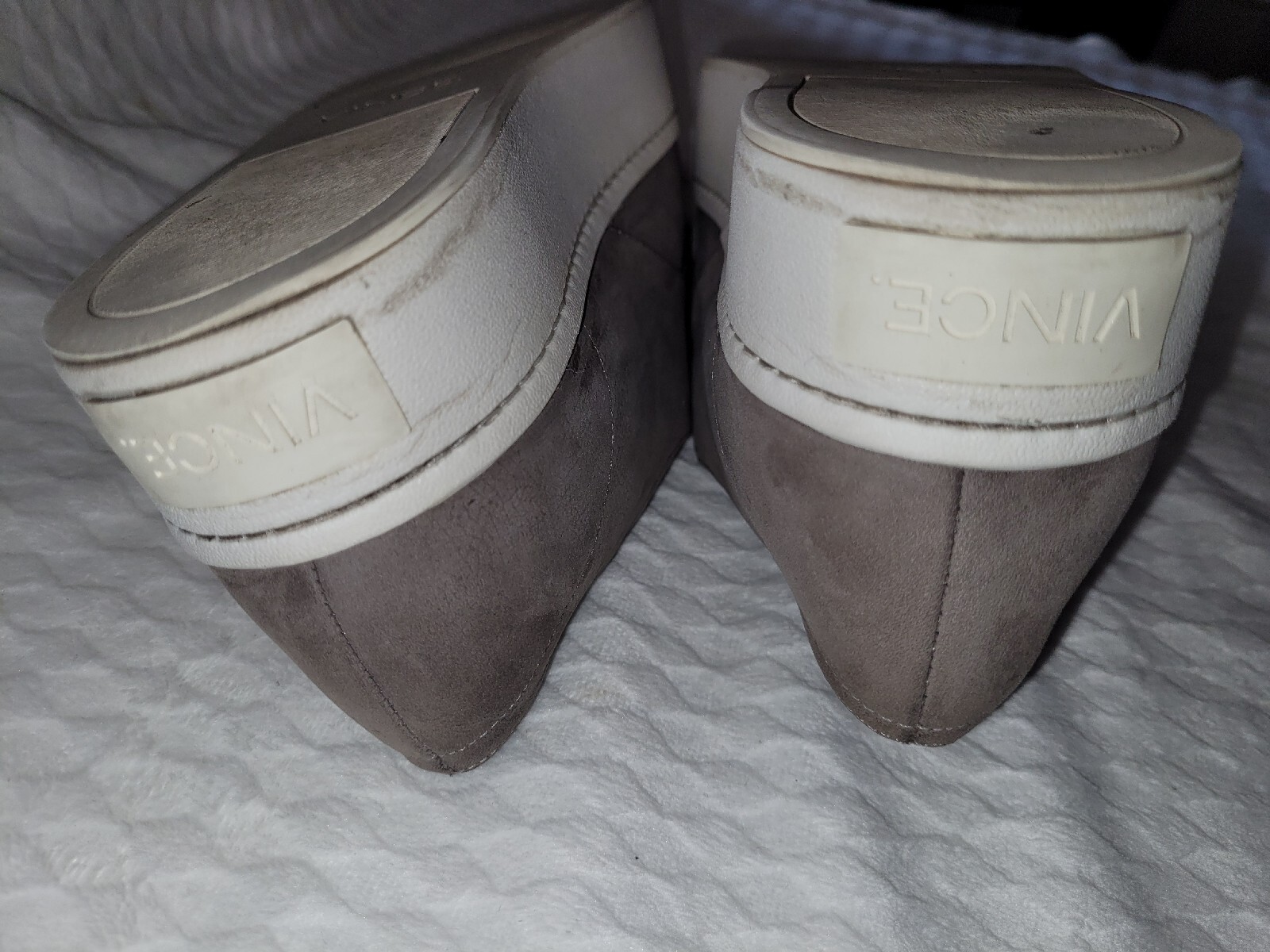 Vince Platform ZipFront Sneakers Gray NubuckLeath… - image 23