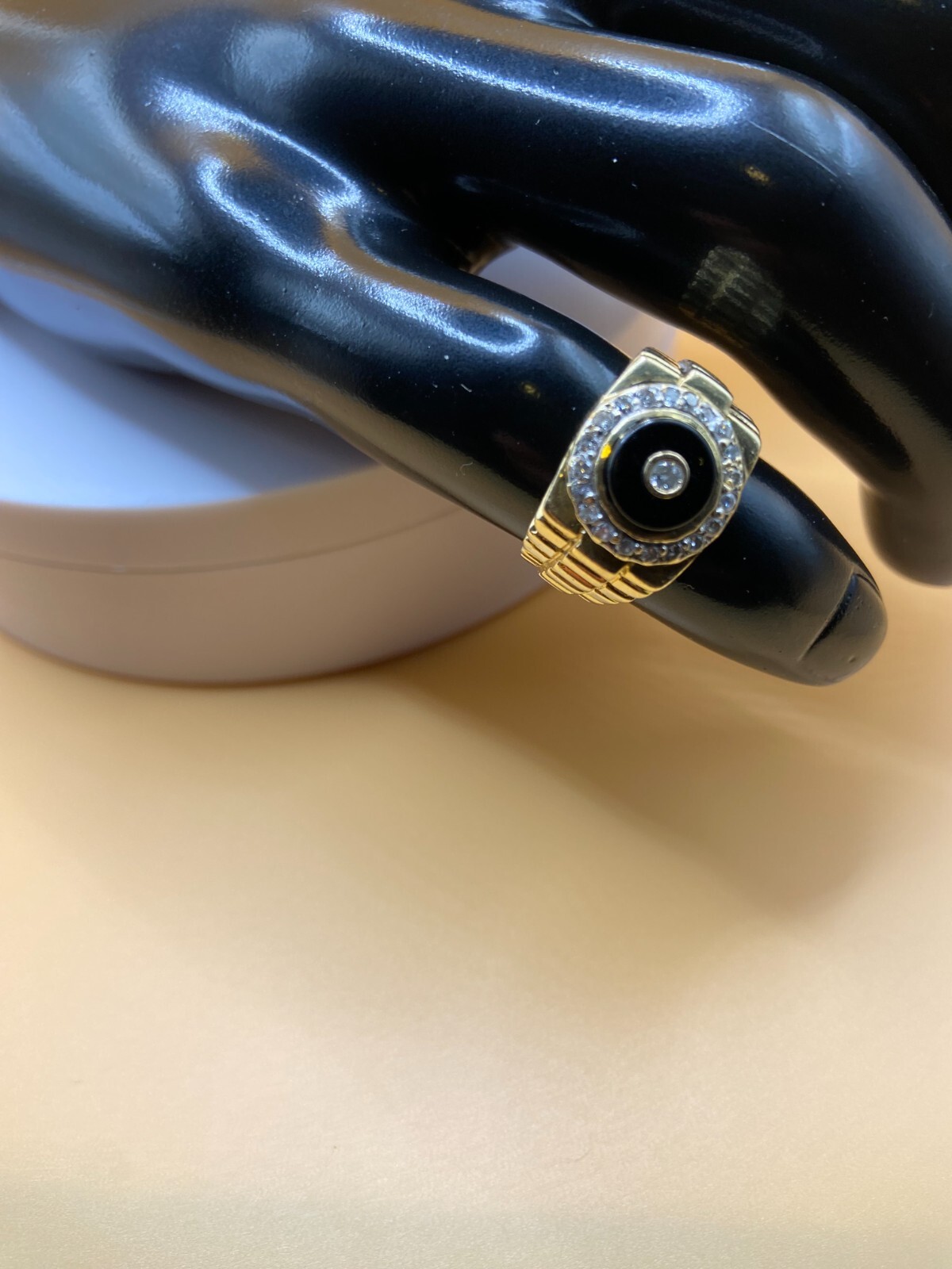 STUNNING!! 1/4CT DIAMOND RING, SOLID 14K YELLOW G… - image 2