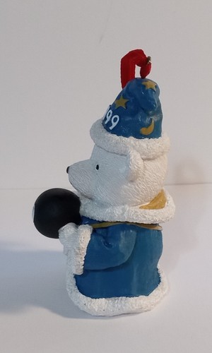 Marshall Fields Santa Bear Wizard 1999 Christmas Eight Ball Ornament With Box - Picture 4 of 7