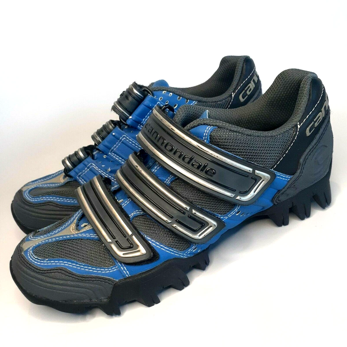 Cannondale MTB Mountain Cycling Biking Shoes 2 Bolt Black Blue Women s sz 6 M