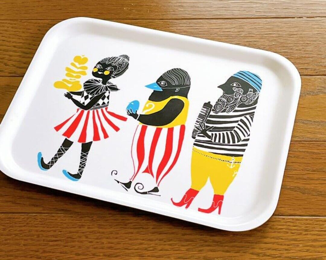 MINT! RARE! Marimekko OIVA KULKUE Plywood Tray Square F/S MINT! RARE! Marimekko OIVA KULKUE Plywood Tray Square F/S