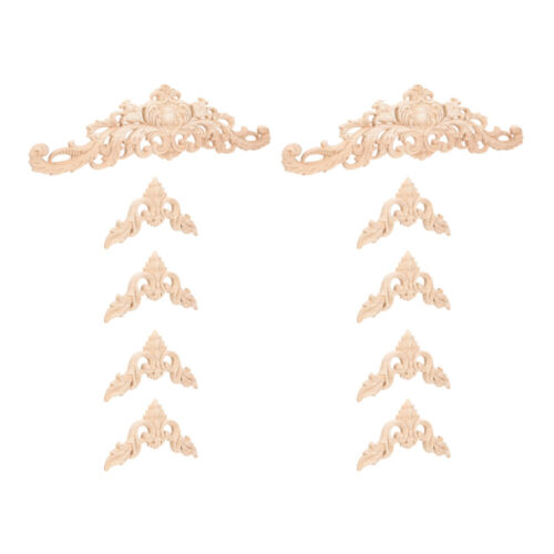 10 Pcs Cloud Shaped Mirror Wood Applique Decorative Frameless Makeup