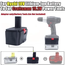 For Ryobi 18V Li-ion Battery Adapter to Fits Craftsman 19.2V Power Tool