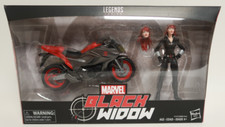 MARVEL LEGENDS SERIES EXCLUSIVE BLACK WIDOW WITH MOTORCYCLE ACTION FIGURE HASBRO