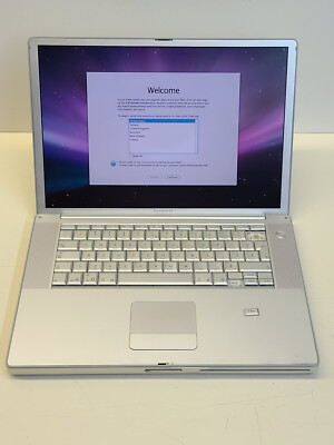 Apple 15.2'' PowerBook G4 A1095 1.33GHz PowerPC 768MB 60GB OSX 10.5.8 *READ*