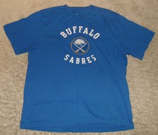 AUTHENTIC Vintage-Style BUFFALO SABRES Stitched CCM Blue THROWBACK SHIRT XL
