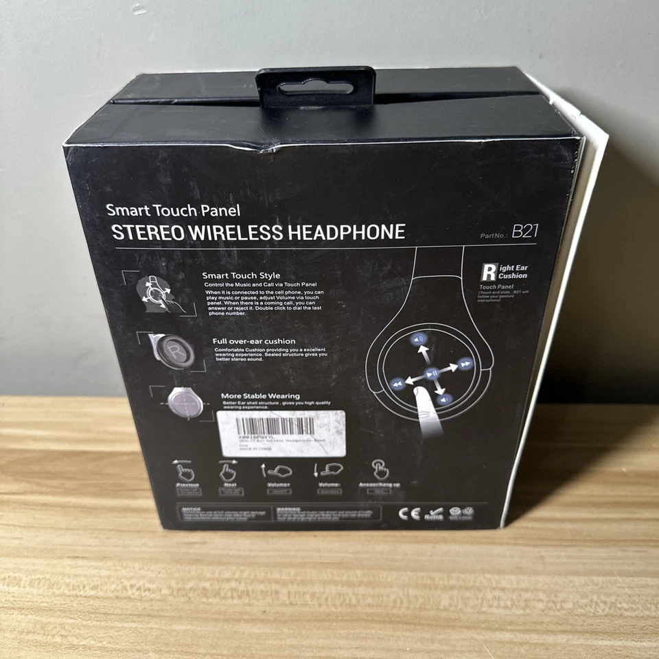 AURICULARES ZEALOT B21 DEEP BASS CONTROL TÁCTIL INALÁMBRICOS BLUETOOTH SOBRE LA OREJA micrófono pc Foto 3 de 4