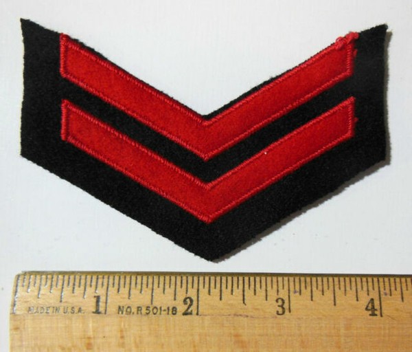 Authentic US Navy WWII 2nd Class Petty Officer Rate Patch Chevron 2 Red 