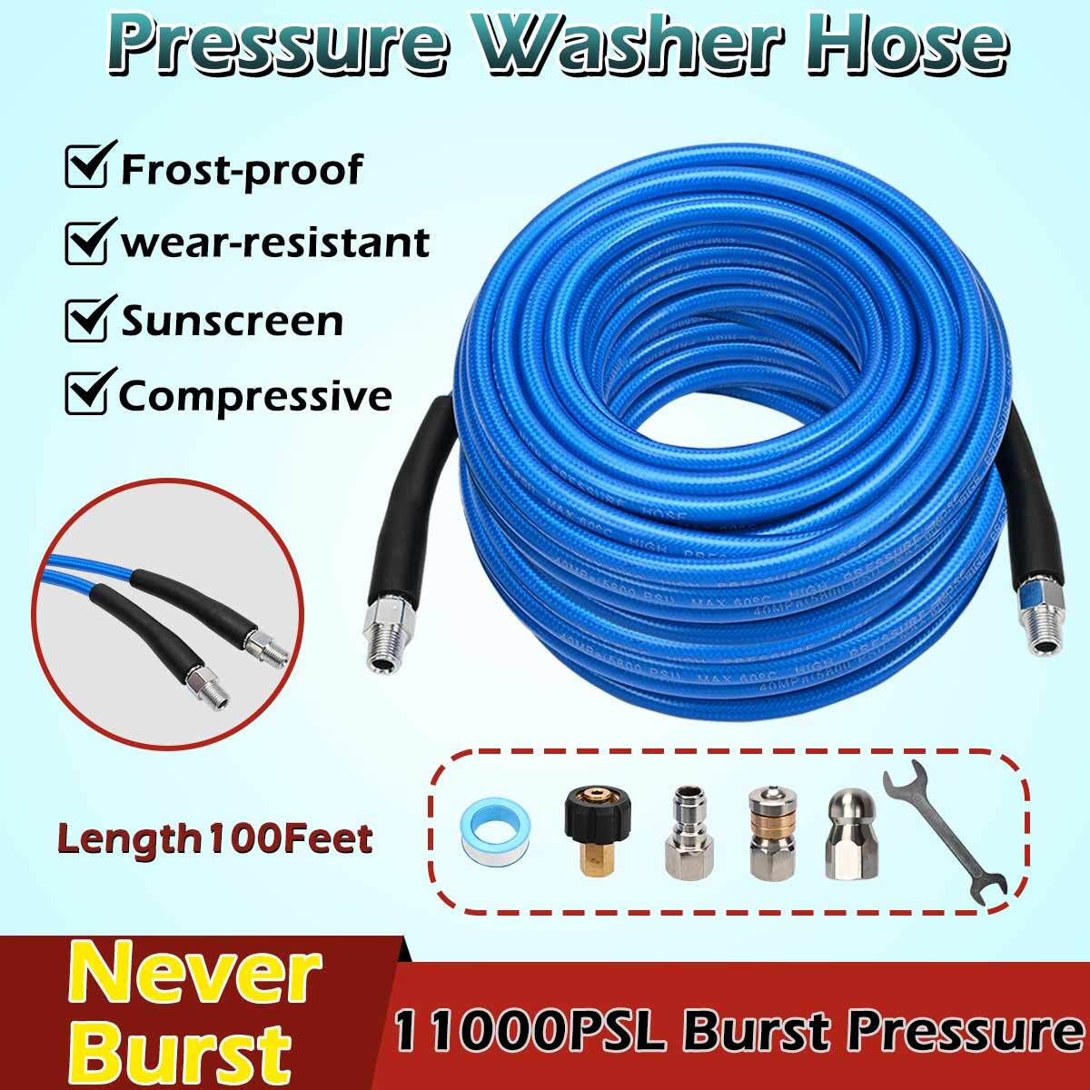 30M Sewer Jetter Kit Pressure Washer 1/4" MNPT 5800PSI Drain Cleaner