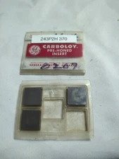 Qty.3 Htf Carboloy 243P2H Grade 370 Carbide Inserts Some Dried Grease (B2)