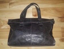 Maurizio Taiuti Pebbled Leather Xl Satchel Handbag Tote Boho Chic Large