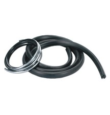 1942-54 Rear Glass Weatherstrip - Chrome Lock Bead For Chevy Gmc Truck