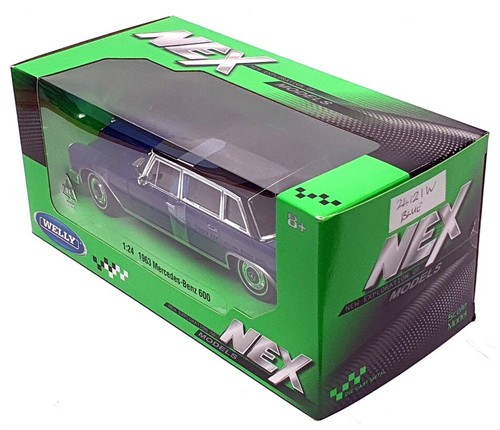 Welly NEX 1/24 Scale 24121W - 1963 Mercedes Benz 600 - Blue/Black - Picture 5 of 5