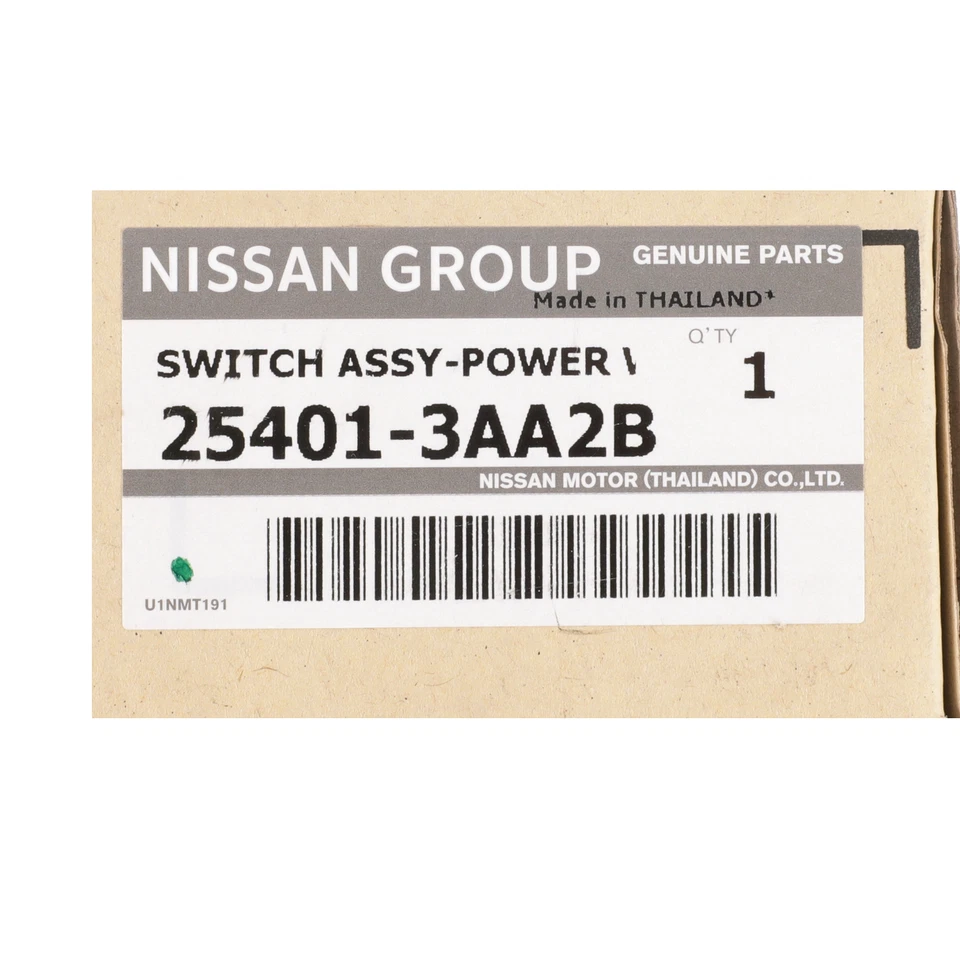 Interruptor de ventana maestra lateral del conductor Nissan Versa 2012-2019 OEM NUEVO 25401-3AA2B Foto 4 de 4