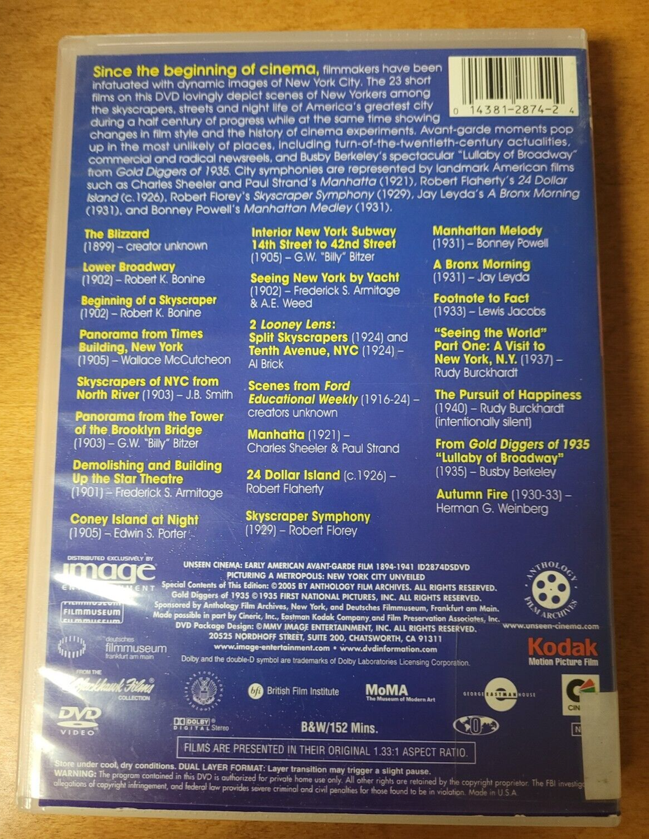 (未使用･未開封品)Unseen Cinema: Picturing a Metropolis [DVD] Unseen Cinema Picturing a Metropolis DVD 2005 New York City