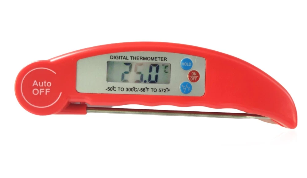 Meat Thermometer Probe Grill Instant Read Food , Red