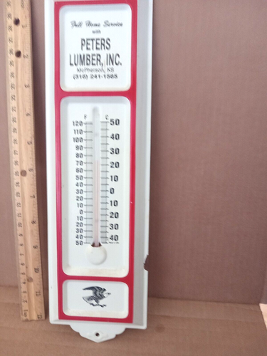 vintage adv. Theromometer 13 1/4 by 3 3/4 very nice shape - Picture 2 of 6