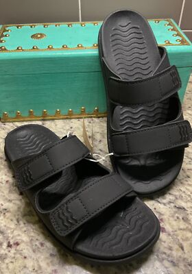 NATIVE KIDS SHOESSz 13 c Jiffy Black FRANKIE SUGARLITE 22064-40 Adj Strap NWT