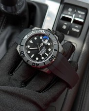 Rubber Blacked out Seiko Daytona mod black - ...