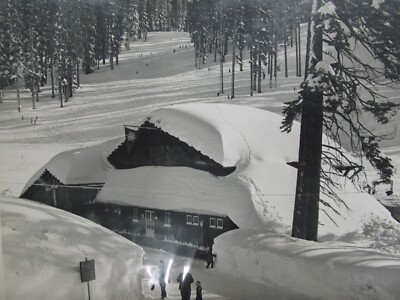 1950s art press photo -Don Knight Brown Brothers archive Badger Pass Ski Lodge