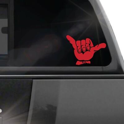 Shaka Hang Loose vinyl sticker decal hand print Hawaii aloha local culture brah