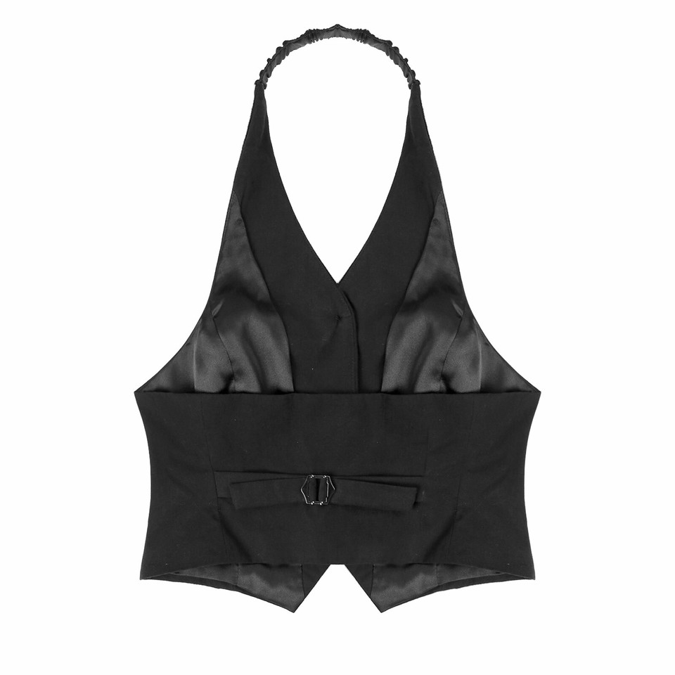 Womens Suit Vest Waistcoat Dressy Tuxedo Suit Slim Fit Halter Neck