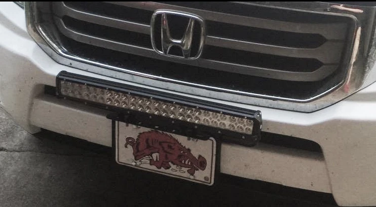 For Ford Truck Car 126W LED Light Bar Front License Plate Bracket Wire Kit 2024 - Image 2 of 4