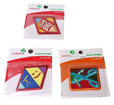 Lot of 3 New Girl Scout Iron On Patches/Badges