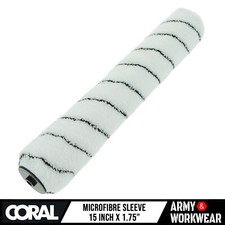 Coral Paint Roller Cover with a Microfibre Sleeve Fabric 15 in Smooth Surfaces