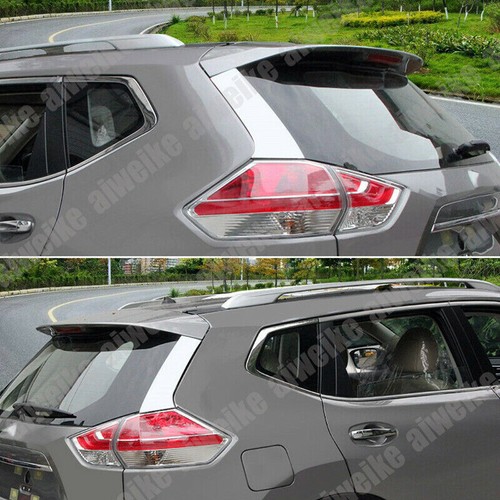 Für Nissan X-Trail 2014-2020 Chrom Auto Heckscheibe Spoiler Säule Abdeckung Blende - Bild 3 von 7