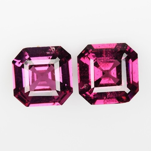 2.05 Ct & 6 mm_ PURPLE PINK NATURAL RHODOLITE GARNET 6mm OCTAGON 2PC'S GEMSTONES - 第 1/9 張圖片