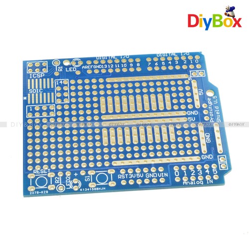 Prototype PCB for Arduino UNO R3 Shield Board FR-4 Fiber 2mm+2.54mm Pitch DIY - Picture 3 of 6
