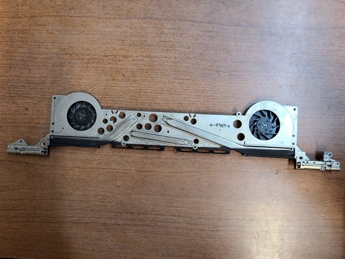 POWERBOOK G4 A1052 17" LAPTOP LEFT & RIGHT CPU COOLING FANS W/ HEATSINK 922-6208 - Picture 2 of 2