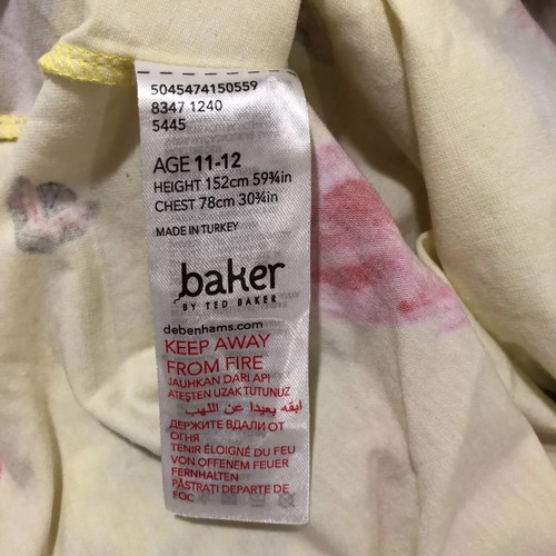 Ted Baker Teen Girls Juniors Yellow Floral Dress Midi Maxi Size 11 - 12 - Picture 9 of 10