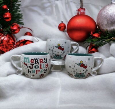 Hello Kitty Christmas Mugs Set of 3