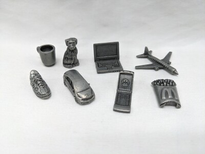 Set Of (8) Monopoly Here And Now America Voted Metal Player Token Pawns